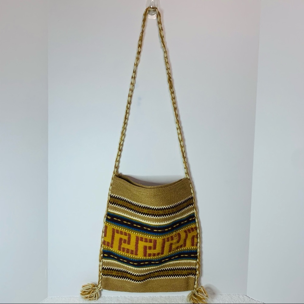 Greek travel crossbody tote